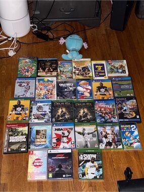 Lot of 26 Video Games New & Used + Axolotl Pokemon Plush & Outlander Season 2